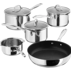 Stellar Profile 18|10 Stainless Steel 5-Piece Draining Saucepan Set