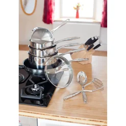 Stellar Profile 18|10 Stainless Steel 5-Piece Draining Saucepan Set