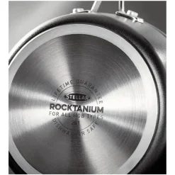 Stellar Rocktanium 3-Piece Non-Stick Saucepan Set with Glass Lids