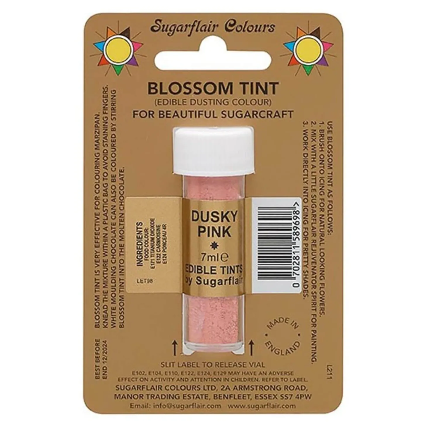 Sugarflair Edible Blossom Tint Dusting - Dusky Pink