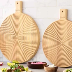 Sur La Table Colour Me Happy Round Paddle Serving Board - Large