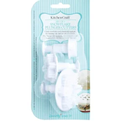 Sweetly Does It 3 Piece Fondant Plunger Cutter Set - Snowflake