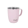 S'well 350ml Travel Mug with Handle - Pink Topaz