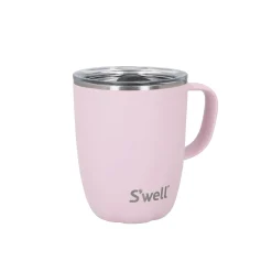 S'well 350ml Travel Mug with Handle - Pink Topaz