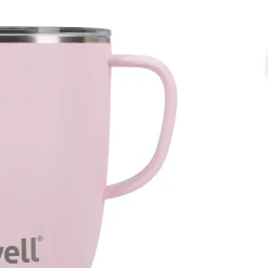 S'well 350ml Travel Mug with Handle - Pink Topaz