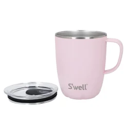 S'well 350ml Travel Mug with Handle - Pink Topaz