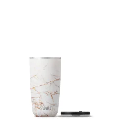 S'well 530ml Travel Tumbler with Lid - Calacatta Gold