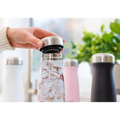 S'well 470ml Traveler Reusable Water Bottle - Calacatta Gold
