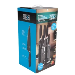 Taylor's Eye Witness Brooklyn 5 Piece Knife Block - Chrome