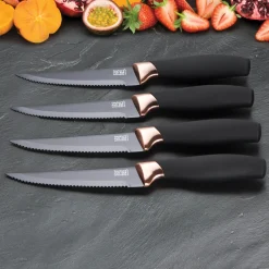 Taylor's Eye Witness Brooklyn 4 Piece Steak Knife Set - Copper