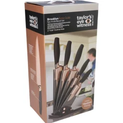 Taylor's Eye Witness Brooklyn 5 Piece Fan Knife Set - Rose Gold