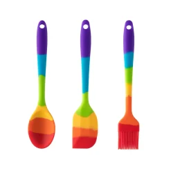 Taylor's Eye Witness Mini Silicone 3-Piece Utensil Set - Rainbow