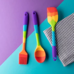 Taylor's Eye Witness Mini Silicone 3-Piece Utensil Set - Rainbow