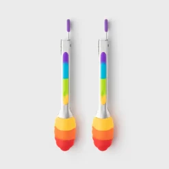 Taylor's Eye Witness 2-Piece Mini Silicone Tong Set - Rainbow