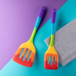Taylor's Eye Witness Silicone Wide Slotted Turner - Rainbow