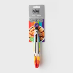 Taylor's Eye Witness Stainless Steel Silicone Mini Tongs - Rainbow
