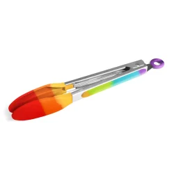 Taylor's Eye Witness Stainless Steel Silicone Tongs - Rainbow