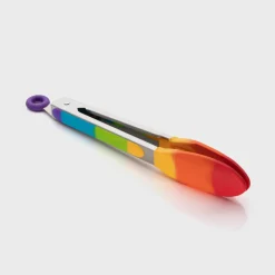 Taylor's Eye Witness Stainless Steel Silicone Tongs - Rainbow