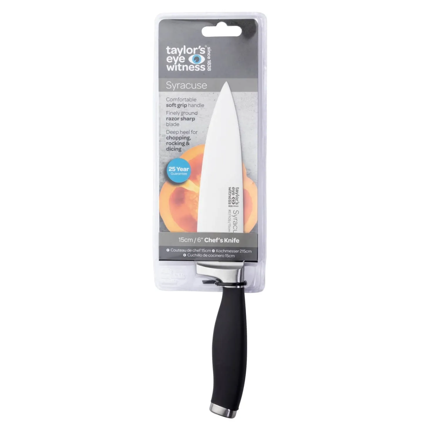 Taylor's Eye Witness Syracuse 15cm Chefs Knife - Black