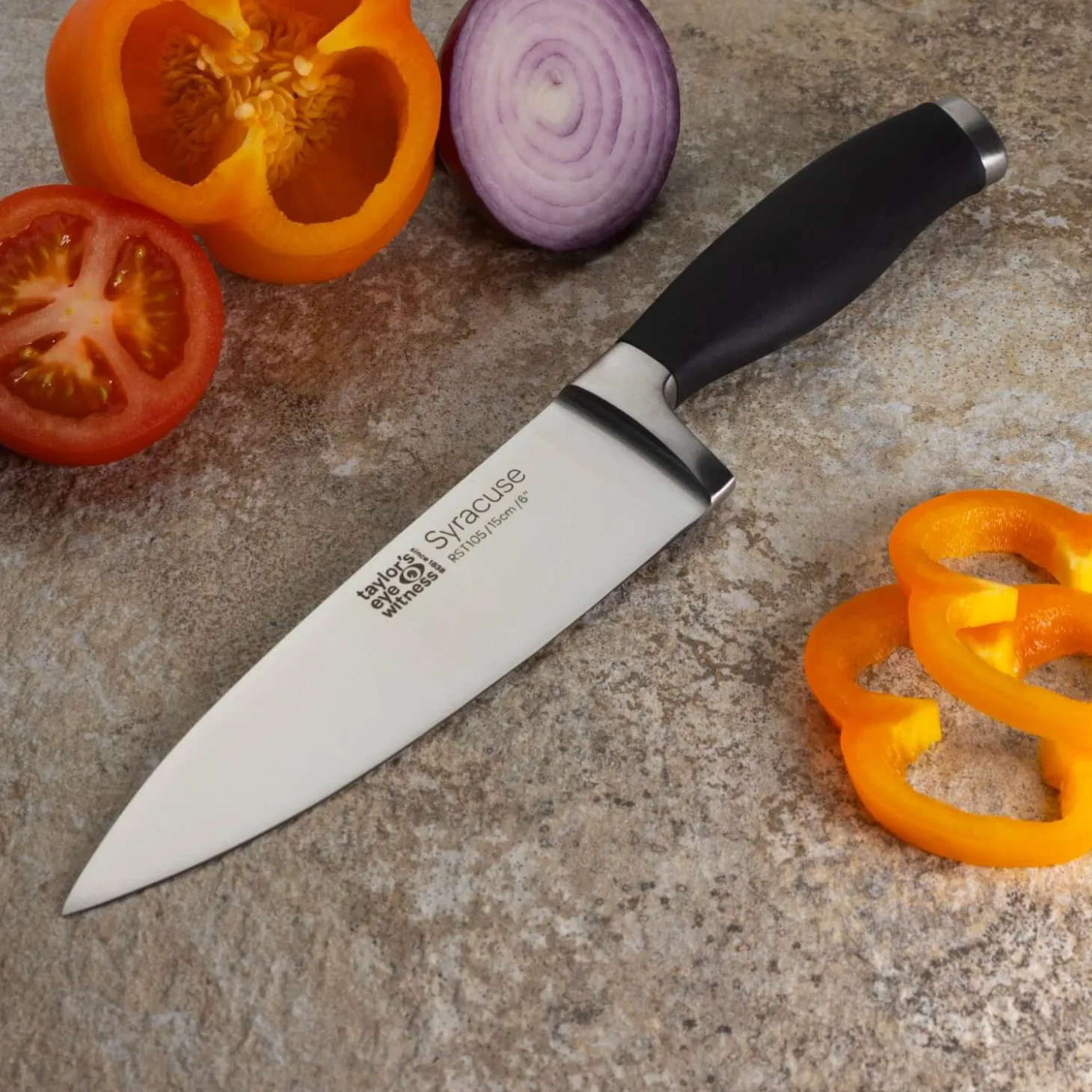 Taylor's Eye Witness Syracuse 15cm Chefs Knife - Black
