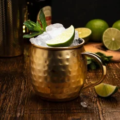 Taylor's Eye Witness Taproom Stainless Steel 450ml Moscow Mule Mug - Hammered Gold