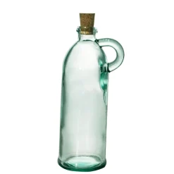 T&G Green House Recycled Glass 550ml Bottle with Handle & Cork