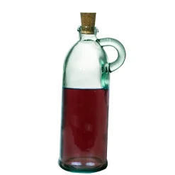 T&G Green House Recycled Glass 550ml Bottle with Handle & Cork