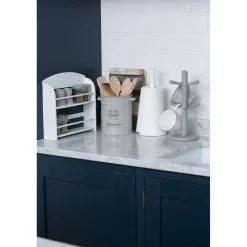 T&G Woodware Hevea 6 Peg Mug Tree - Grey