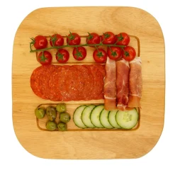 T&G Woodware Hevea Light-Stained Serving Board