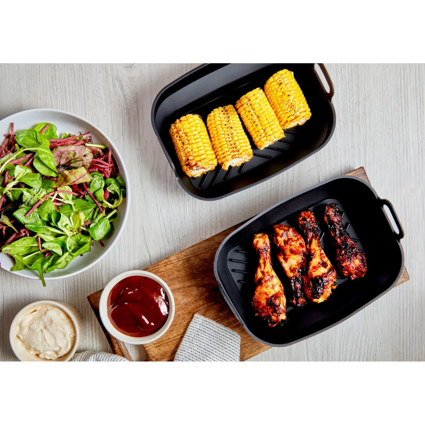 Tower Air Fryer Rectangular Foldable Trays - Set Of 2
