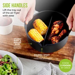 Tower Air Fryer Round Solid Tray with Divider