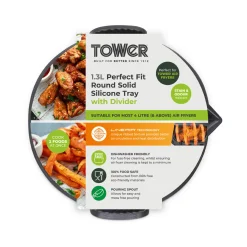Tower Air Fryer Round Solid Tray with Divider
