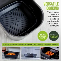 Tower Air Fryer Square Foldable Trays - Pack of 2