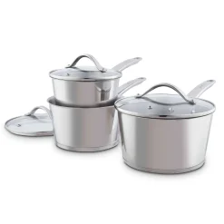 Tower Good Food Stainless Steel Saucepan Set - 3-Piece
