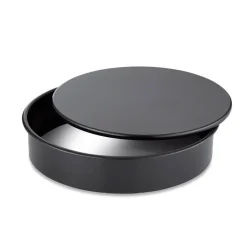 Tower Precision Plus Carbon Steel 18cm Round Non-Stick Loose Base Sandwich Tin - Black