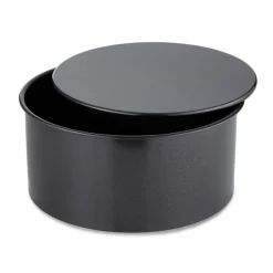 Tower Precision Plus Carbon Steel 20cm Round Non-Stick Loose Base Deep Cake Tin - Black