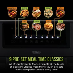 Tower T17151 Vortx 8L Vizion Dual Basket Digital Air Fryer - Black