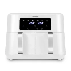 Tower T17137WHT Vortx 8.5L Dual Basket Digital Air Fryer - White
