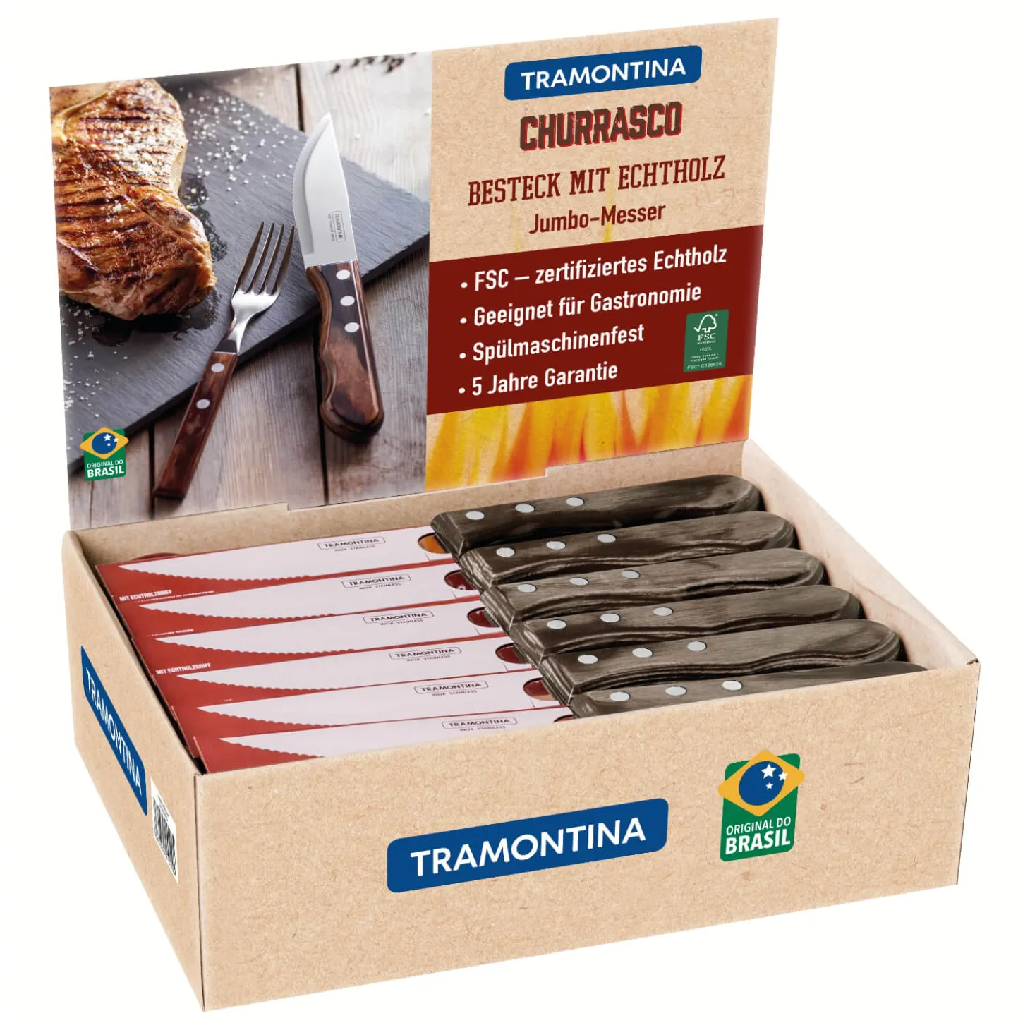 Tramontina Churrasco Jumbo Guacho Steak Knife - 5"