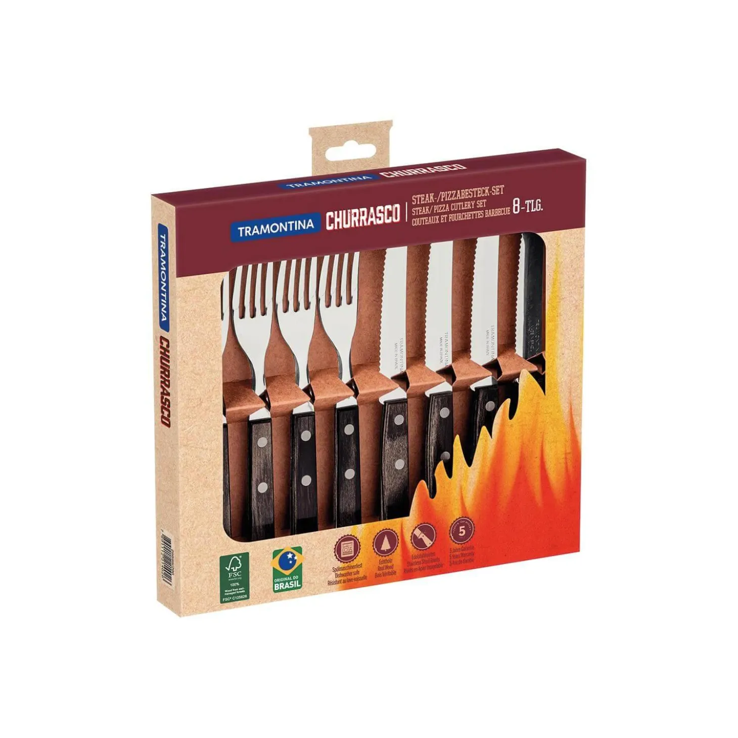 Tramontina Churrasco 8-Piece Steak Knife & Fork Set