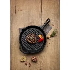 Tramontina Pre-Seasoned Cast Iron Round Griddle Pan - 28cm