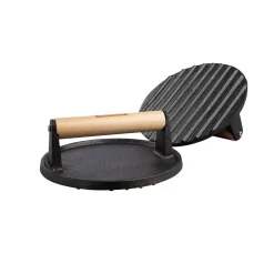 Tramontina Pre-Seasoned Cast Iron Round Grill Press - 17cm
