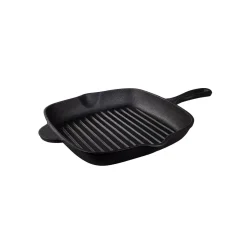 Tramontina Pre-Seasoned Cast Iron Square Griddle Pan - 27cm