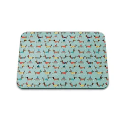 Tuftop Medium Glass Worktop Saver - Christmas Dauchaund