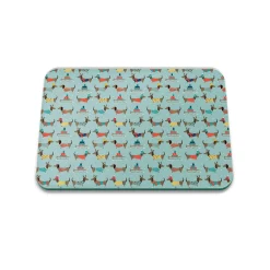 Tuftop Medium Glass Worktop Saver - Christmas Dauchaund