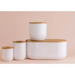 Typhoon Eden Carbon Steel Bread Storage Container - White