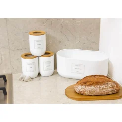 Typhoon Eden Carbon Steel Bread Storage Container - White