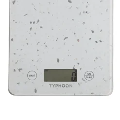 Typhoon Elements Digital Kitchen Scales - White Quartz Effect