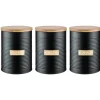 Typhoon Living 3 Piece Canister Set - Otto Black