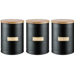 Typhoon Living 3 Piece Canister Set - Otto Black